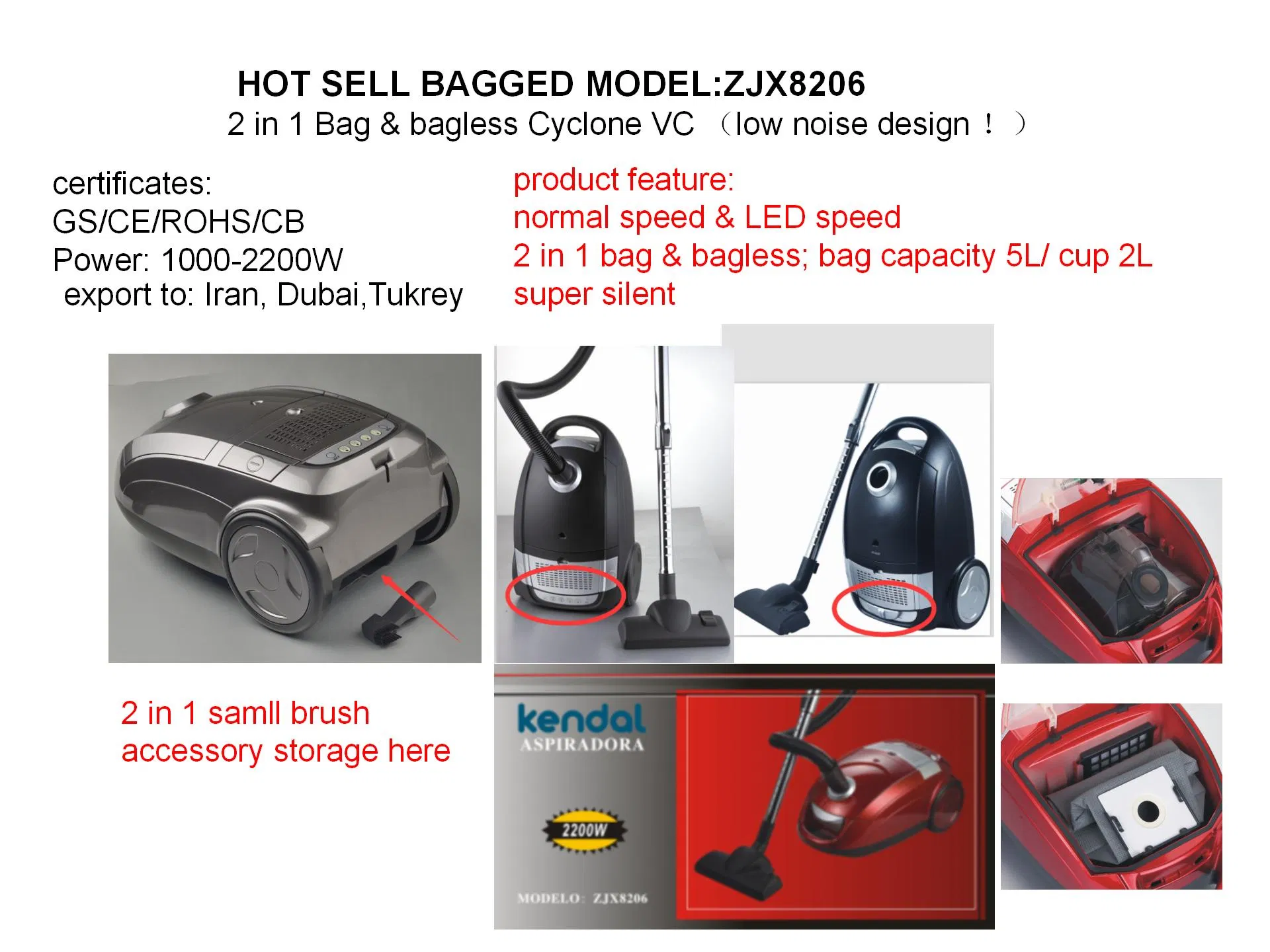 Ultra-Quiet 5L Canister Vacuum for Effortless Home Cleaning Solutions