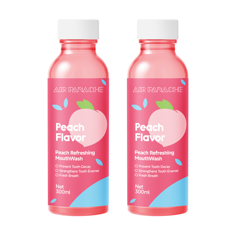 OEM Private Label Peach Fragrance Mouthwash Oral Care Teeth Whitening Travel Size Custom Mouthwash