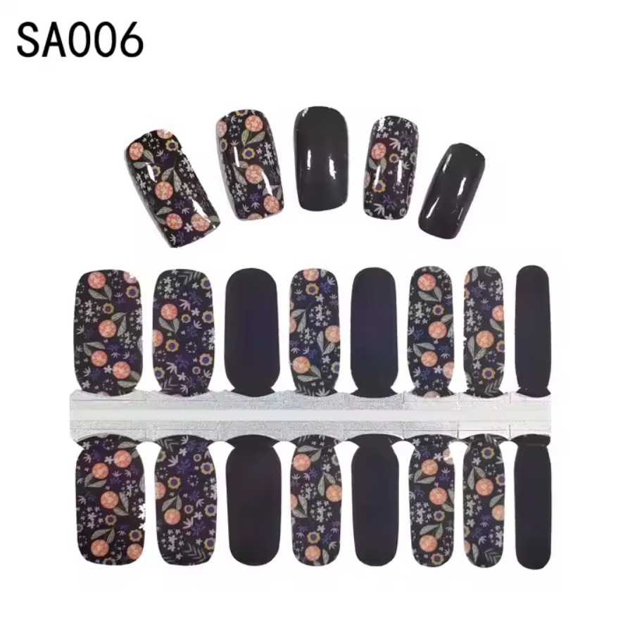 New Style Self Gel Nail High Glossy Waterproof Long Lasting Real Gel Strips Nail Wrap