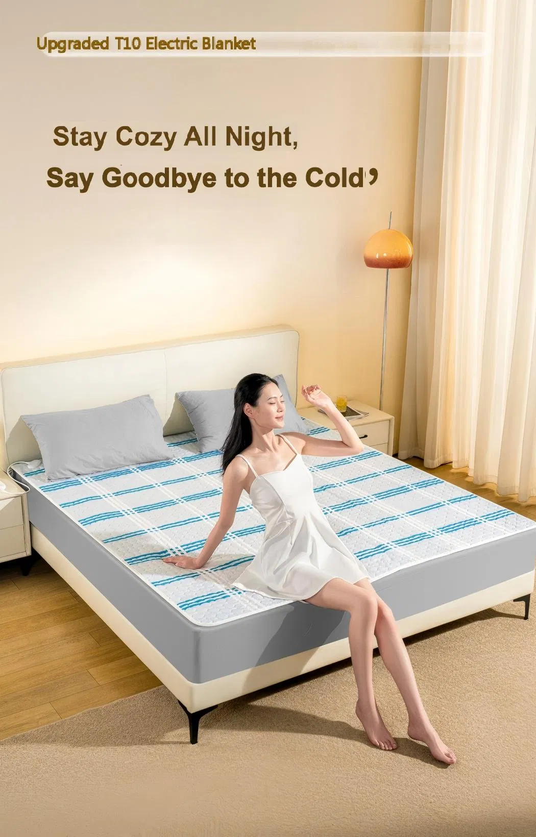Portable, Waterproof, Electric Heated Blanket Wholesale Blanket Manufacturer with Good Service Electric Heating Blanket