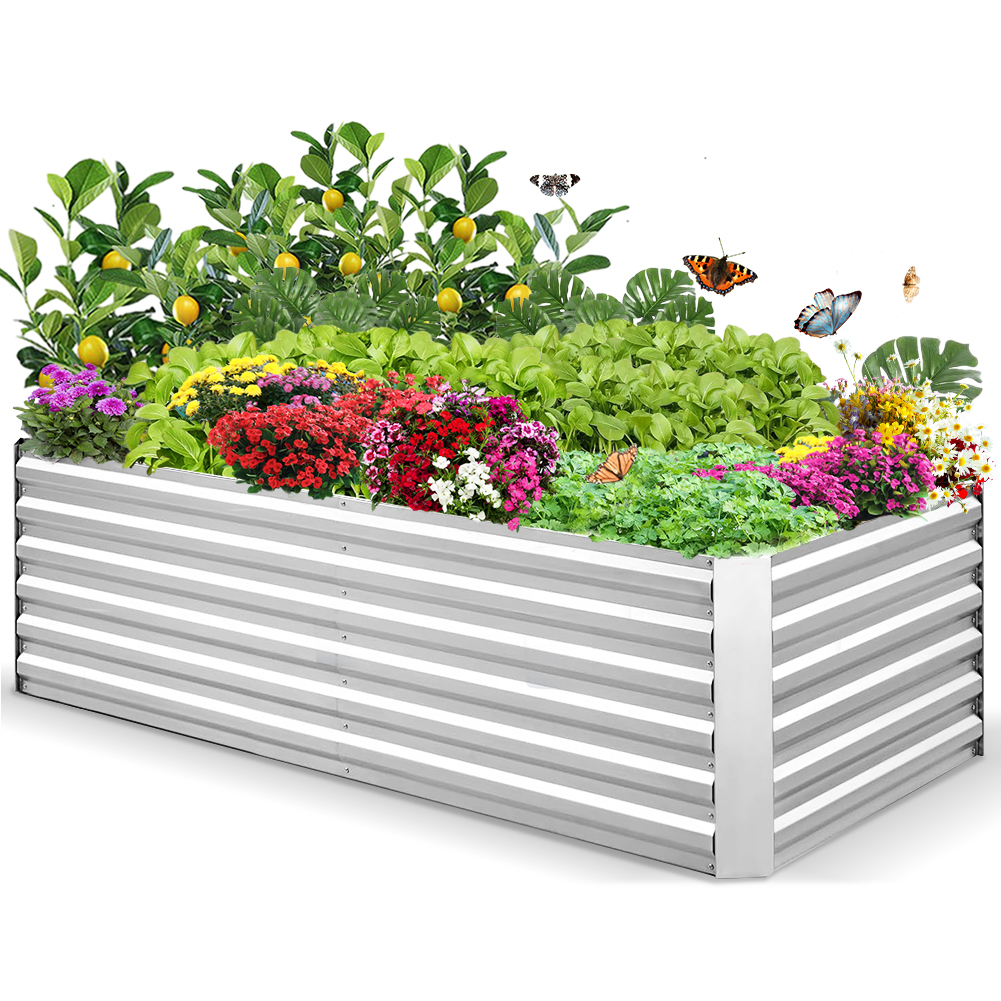 Грядки приподнятые оцинкованные прямоугольные для огорода