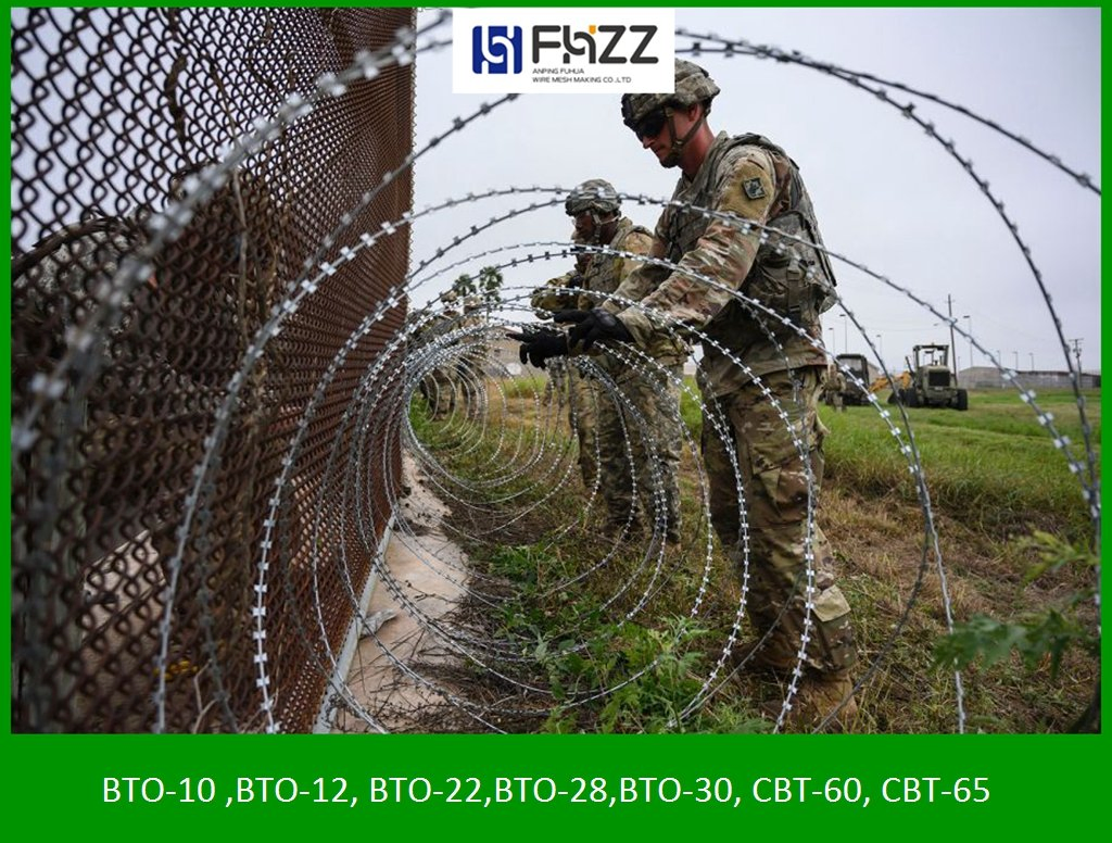 Galvanized Steel Blade Razor Barbed Wire Fencing