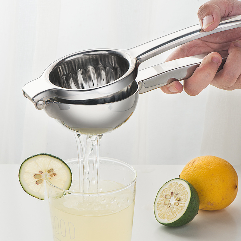 Stainless Steel Manual Lemon Lime Squeezer with Silicone Handles Portable Press Juicer Squeezer Lemon