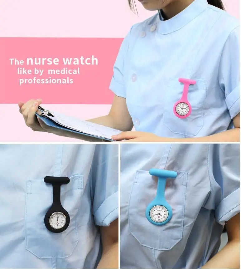 Markdown Sale Silicone Rubber Medical Nurse Watches in Hospital Nursing
