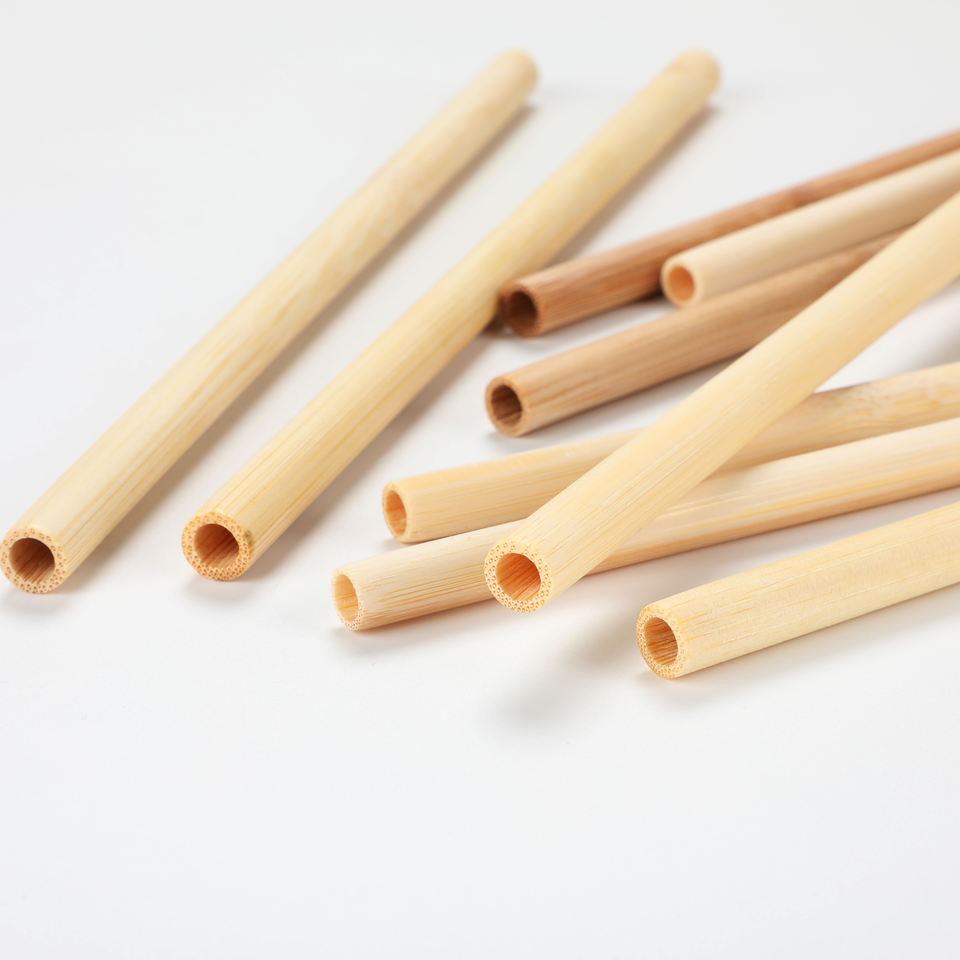 Disposable Biodegradable Food Grade Milk Tea Boba Independent Packaging Bamboo Straw