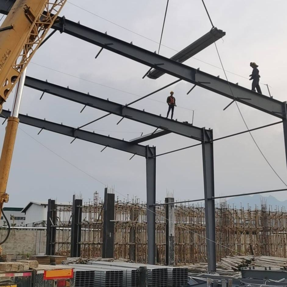 Customized Commercial Industrial Light Steel Structure Frame Metal Construction Workshop Factory Building Warehouse