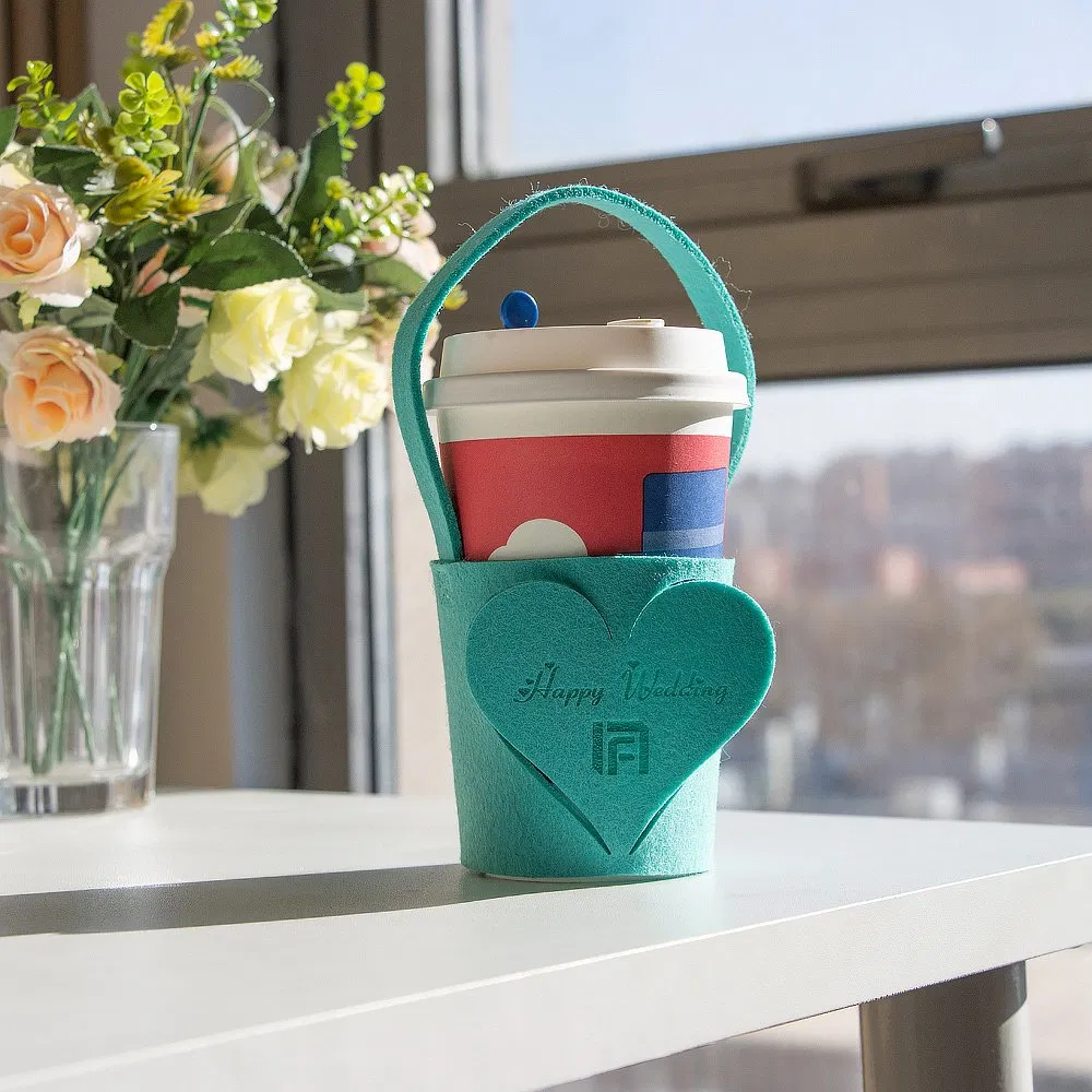 Modern Practical and Cute Felt Cup Holder Mats Eco-Friendly Polyester Coasters New Model for Restaurants