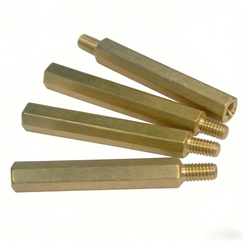 Durable Hexagonal Socket Copper Column with Threaded Design for Enhanced Stability