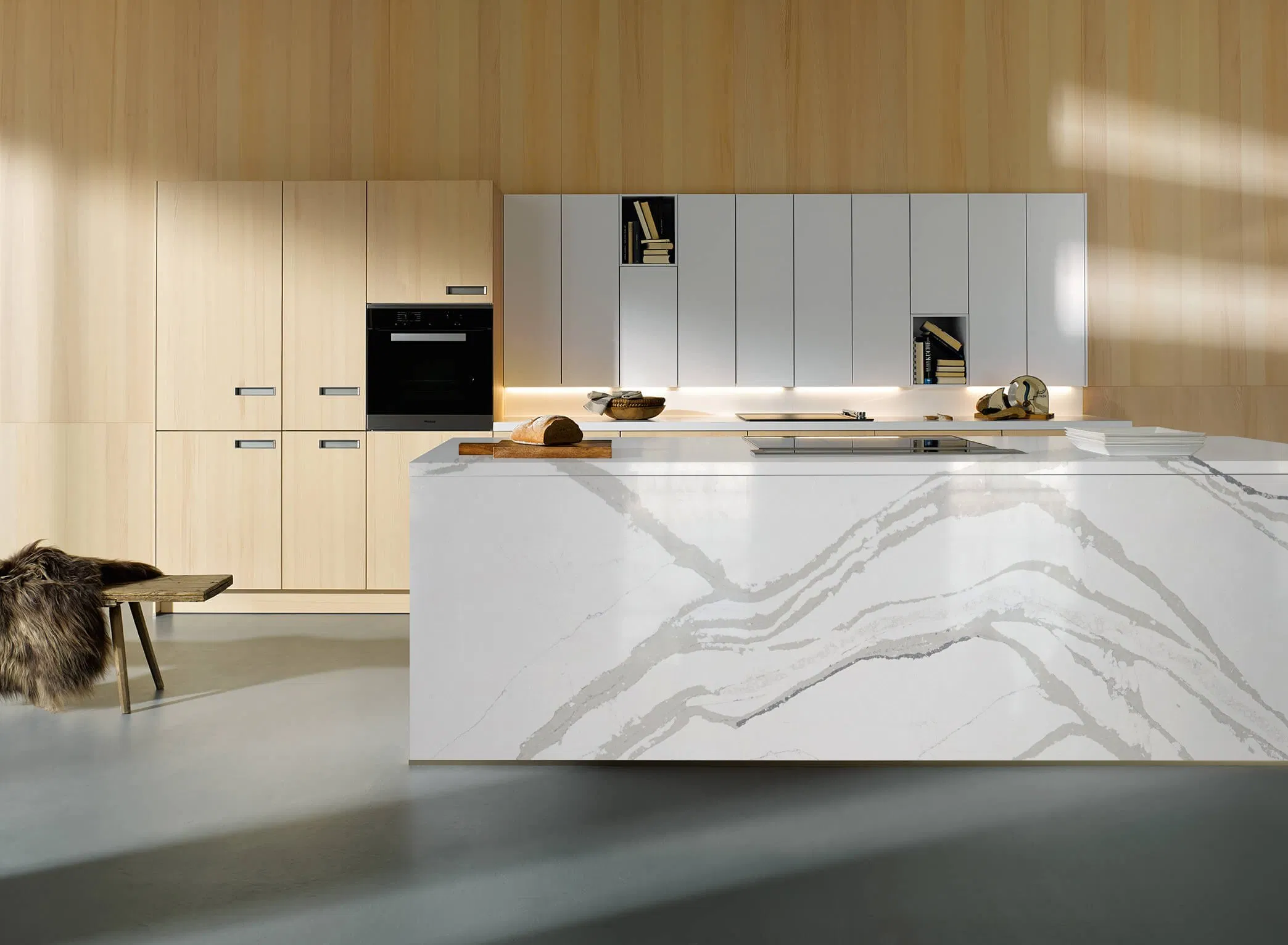 Calacatta 1029 Quartz Slab Artificial Stone Worktop Countertop From Horizon Stone