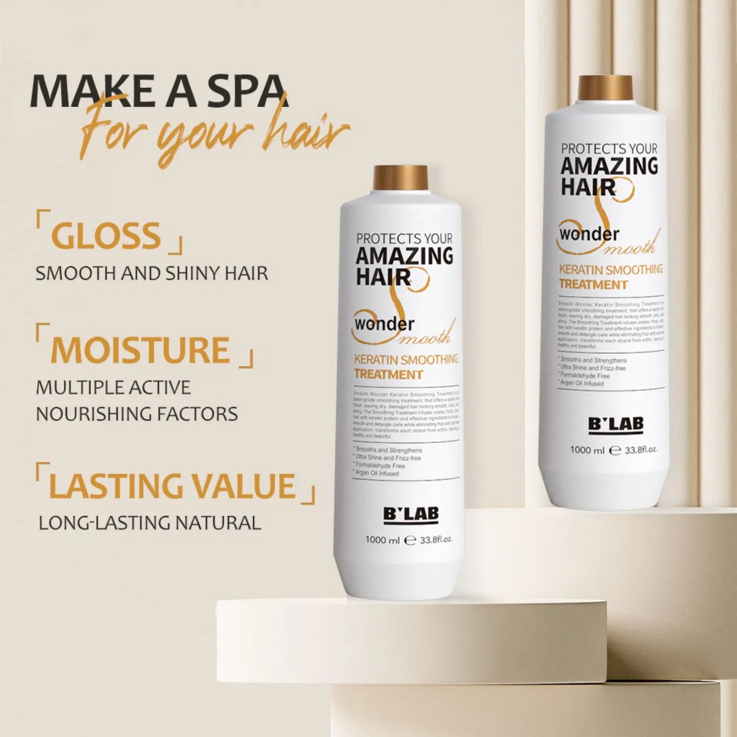 Nano Keratin 1000ml Professional Hair Treatment Keratin Smoothing Permanent Straightening Treatment