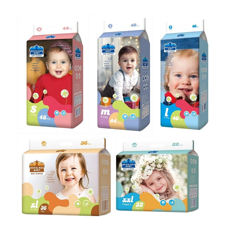 Одноразовые подгузники для детей, размеры Nb-S-M-L-XL-XXL