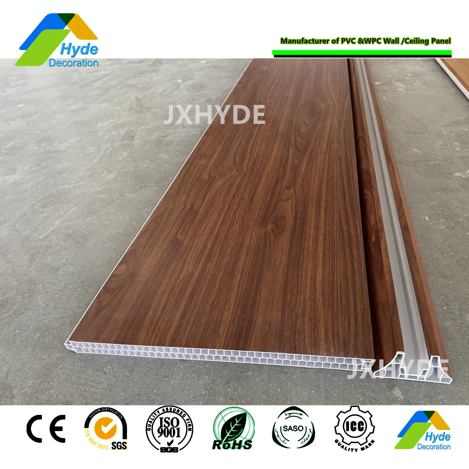 400X26X2900mm Interior PVC Hollow Planking Plastic Wall Partition Panel for Room Decoration