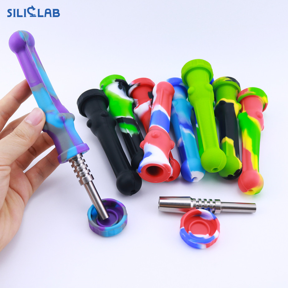 Titanium E-Nail 14mm Concentrate DAB Smoking Pipe Silicone