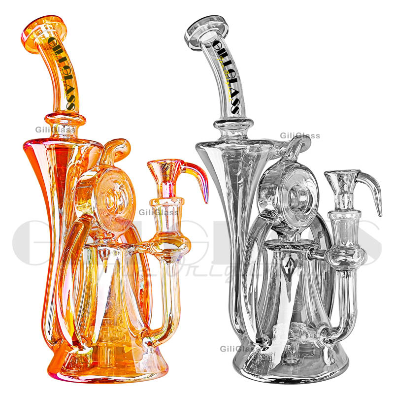 Gili-897 Glass Smoking Pipe DAB Rig Recycler with Quartz Banger Water Manufacturer Wholesale