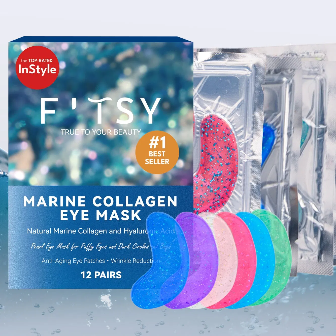 Private Label Eye Mask for Puffy Eyes Wrinkles Fine Lines