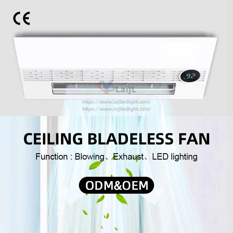 Compact Ceiling Mounted Bathroom Heater with PTC Heating for Small Spaces