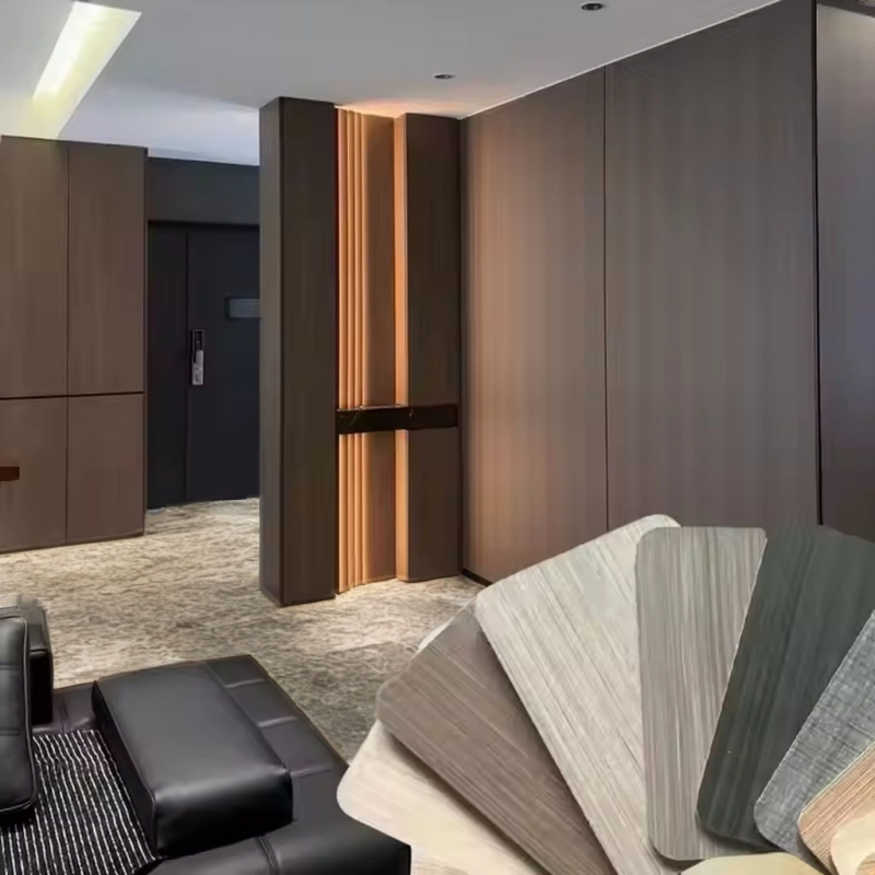 High End Customized Wood Grain Carbon Crystal Wall Panel for Hotels Wall Decoration