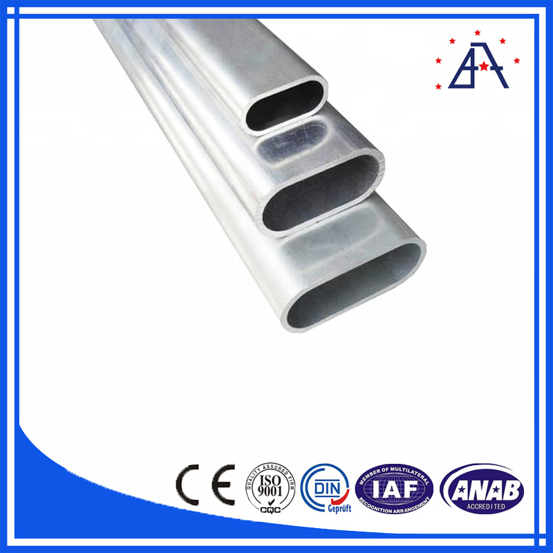 Excellent Quality Profile 6063-T5 Aluminium Oval Tube