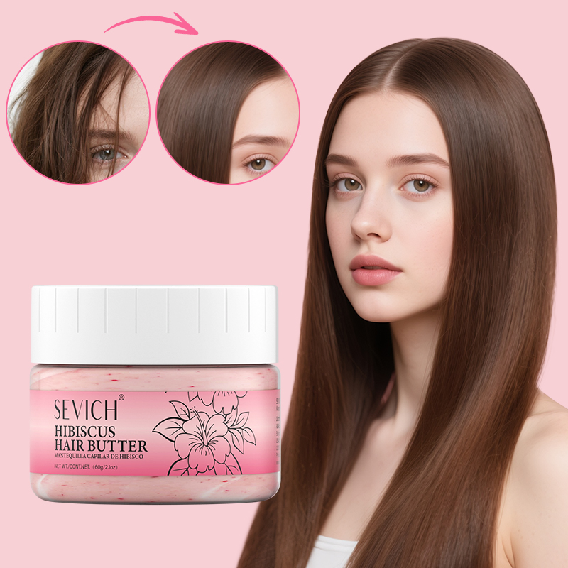 Sevich Hibiscus Hair Cream Custom Logo Herbal Shea Butter Natural Hair Growth Butter