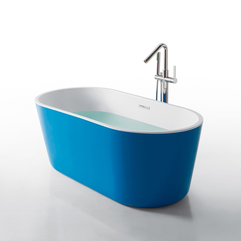 Sanitary Wares Oval Acrylic Freestanding Customized Colors Luxury Bath Tubs Ba-8202b
