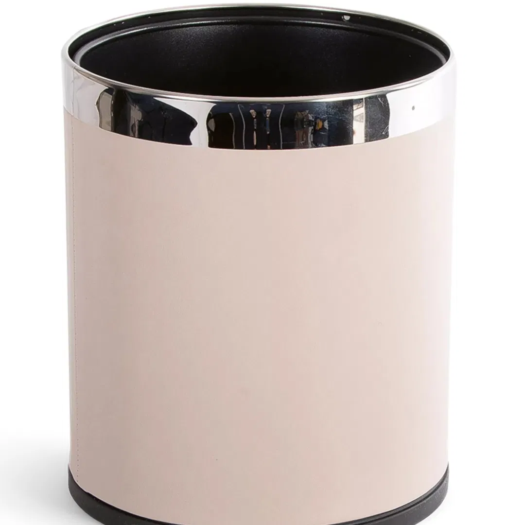 Vegan Fashion Classic Waste Bin Made of Bio-Based Vegan Pineapple Leather