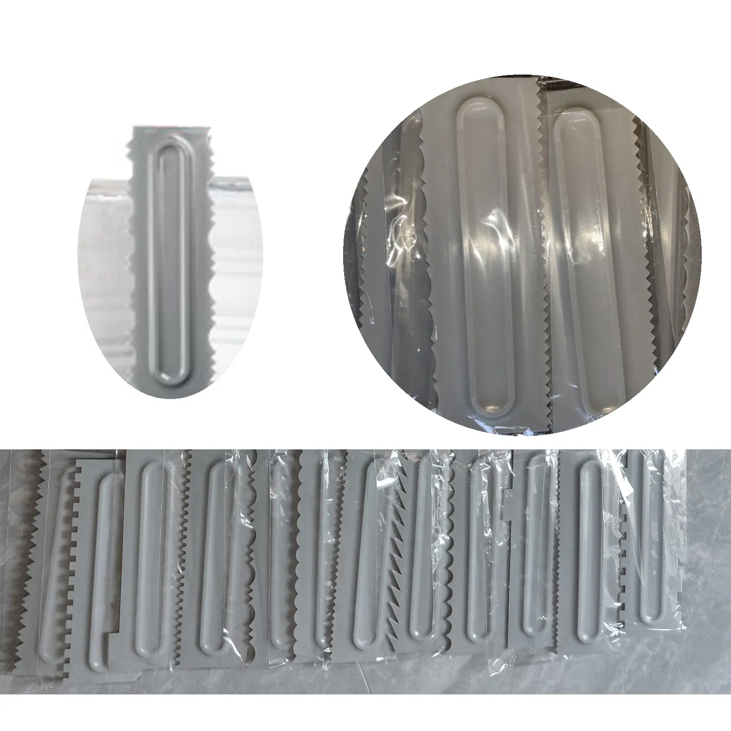 Plastic Cake Decorating Smoother Scraper Patterned Edge Butter Cream Frosting Icing Cake Comb
