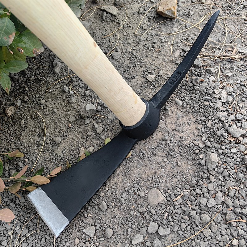Customized High Quality Forged Rail Steel Pickaxe Head Wooden Handle Pickaxe