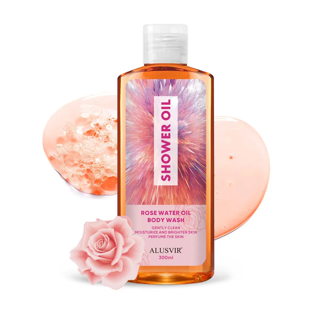 Natural Body Whitening Moisturizing Rose Body Cleaning Shower Oil