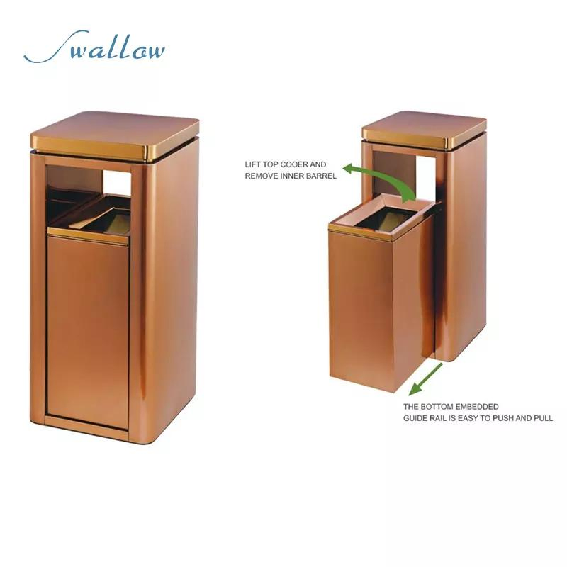 Wholesale Public Round Metal Ashtray Waste Bin