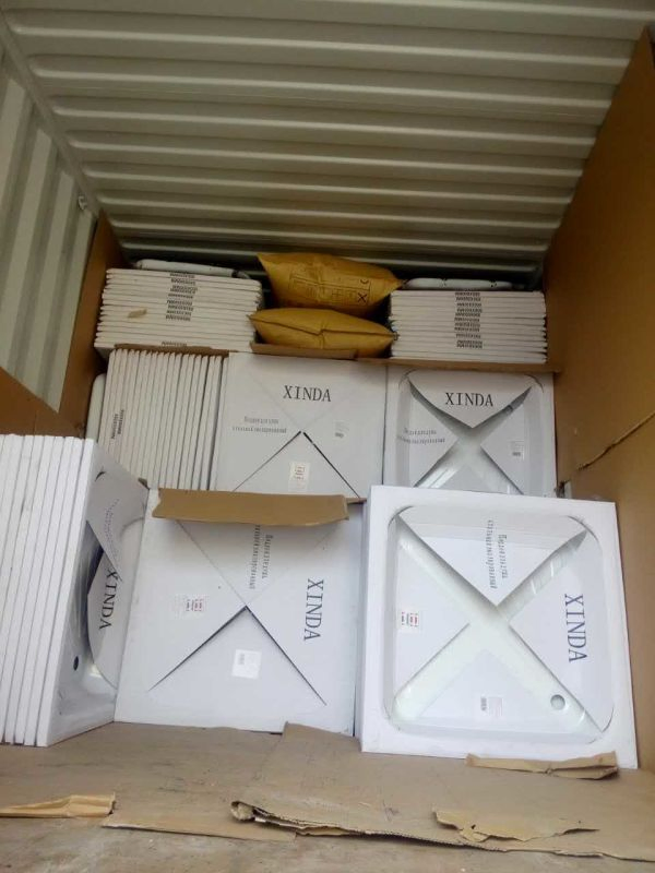 Half Round Steel Enamel Shower Tray Shower Base Russia