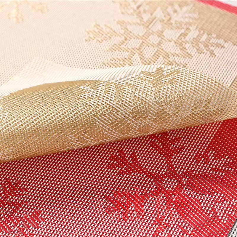 Kitchen Dining Table Place Mats Oil Heat & Water Resistant Vinyl Woven PVC Double Frame Placemat