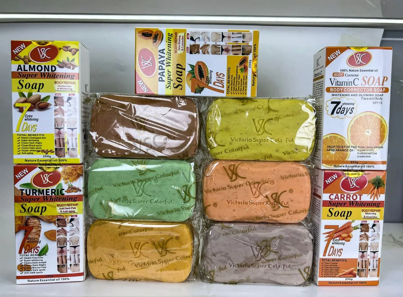 250g Turmeric Bath Soap Whitening and Deep Cleansing Body Soap with Oil Control for Skin