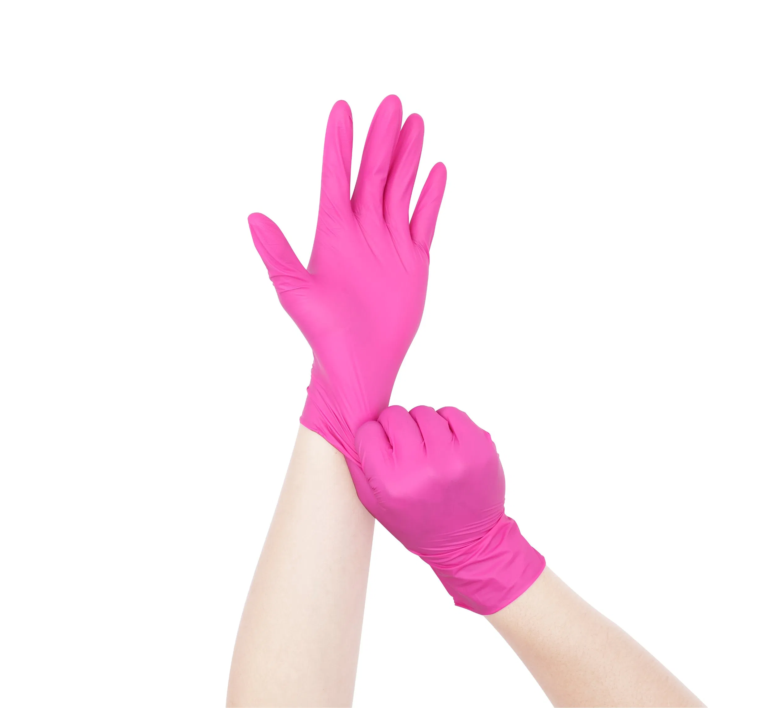 Finger Textured Nitrile Inspection Gloves, Finish & Food-Grade, Catering & Beauty, ISO Qualified