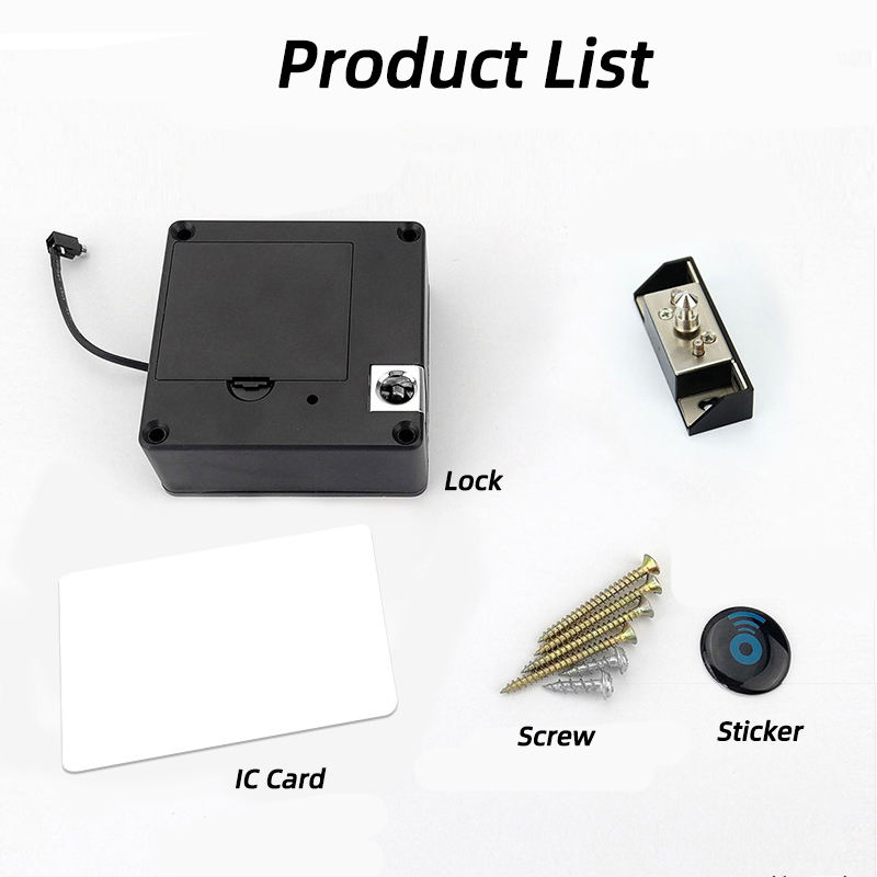 Keyless Invisible No Opening Black NFC Card Electronic Hidden Cabinet Locker Lock