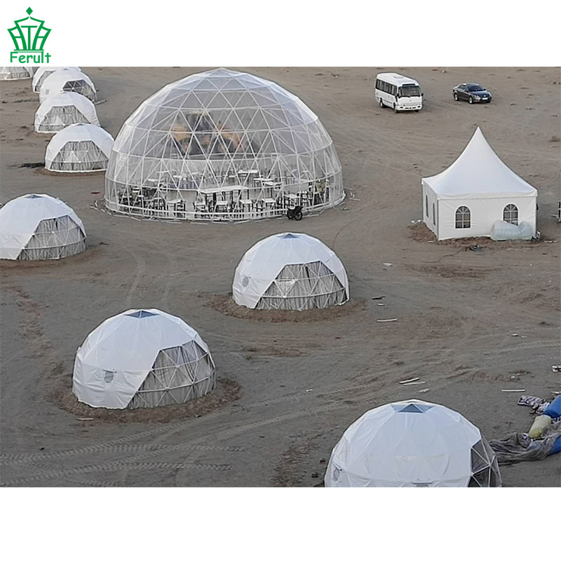 6m Waterproof PVC Geodesic Dome Glamping Tent for Outdoor Restaurants