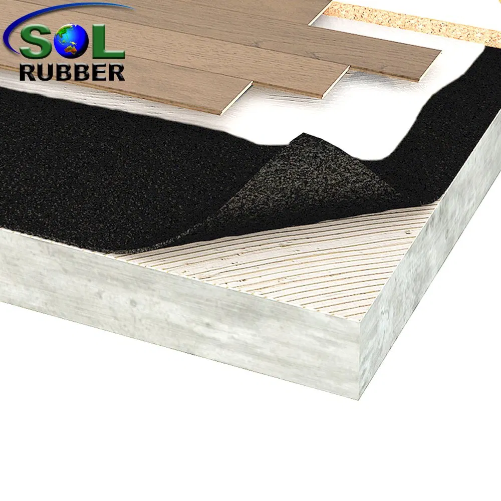 Rr700 High Performance Against Impact Noise Soundproofing Underlay SBR Rubber Mat