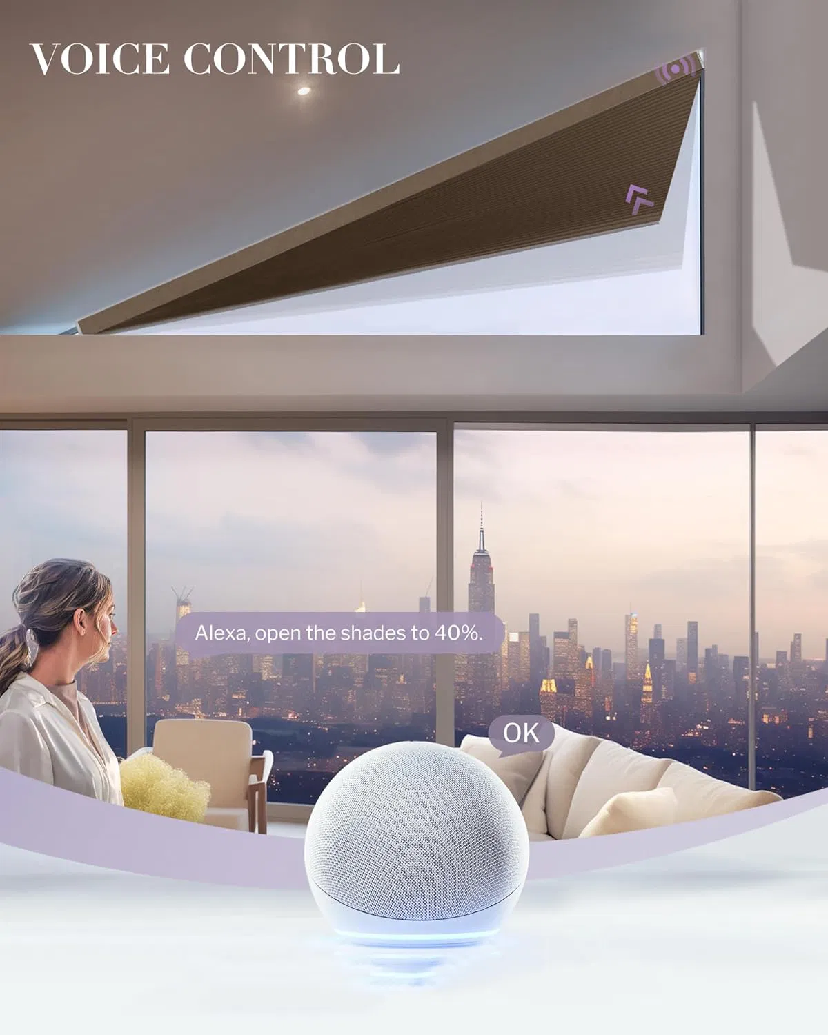 Triangle Honeycomb Blinds Smart Angled Blinds Compatible with Solar Powered