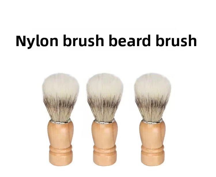 High-Quality Professional Salon Men's Wooden Handle Facial Cleansing Tool Beard Brush