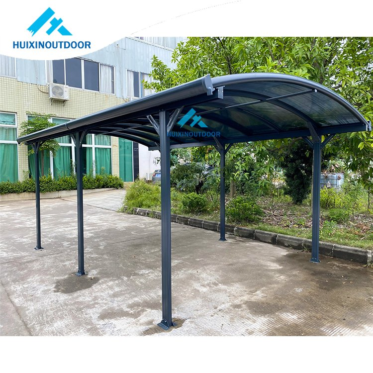 Outdoor Carport Prefab Automatic Solaire PV Anlag Metal Awning Car Garage Cover