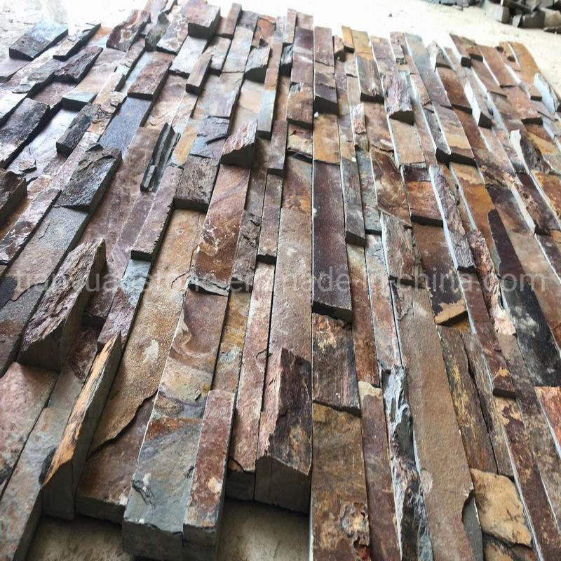 Slate Stone Cladding with Cement for Wall Decoration