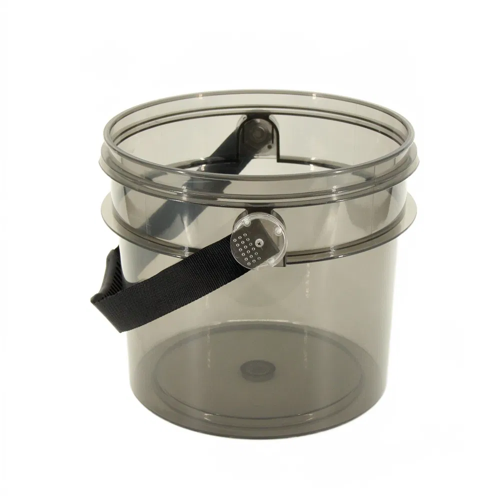Factory Supply Custom Portable Pet Car Washing Bucket Plastic Black Transparent Bucket with Lid for Car Detailing