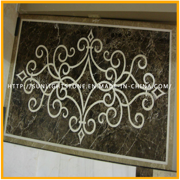 Water Jet Marble Medallion Inlay Medallion Pattern