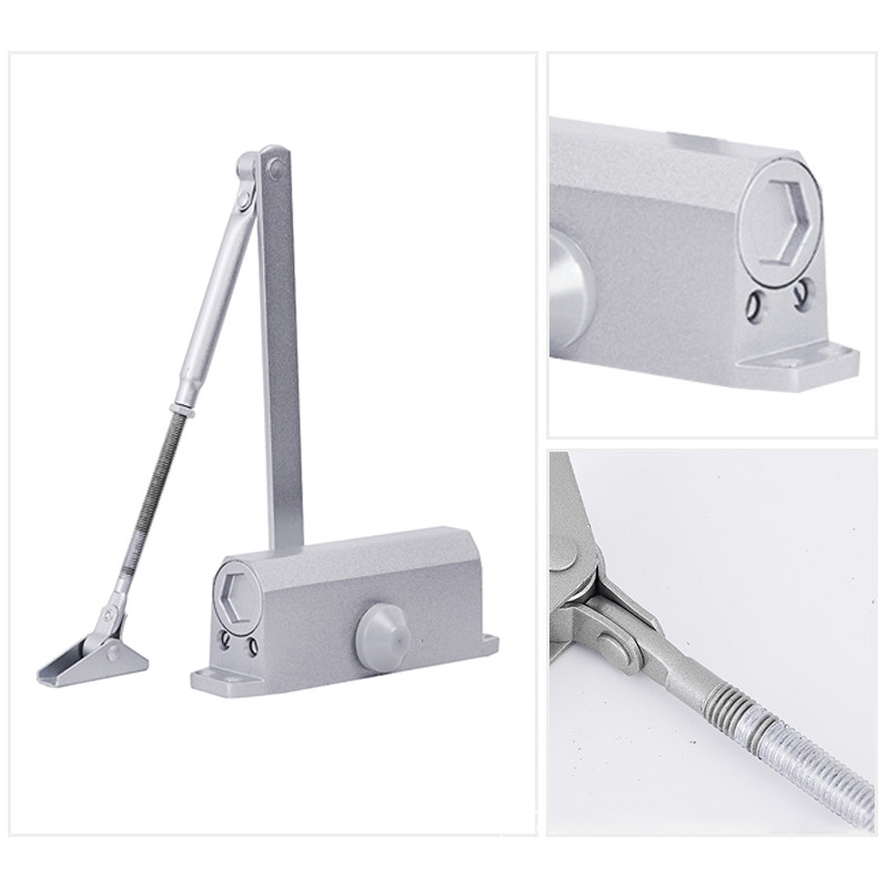 Aluminum Hydraulic Heavy Duty Automatic Door Closer with Sliding Arm Adjustable 90 180 Degree
