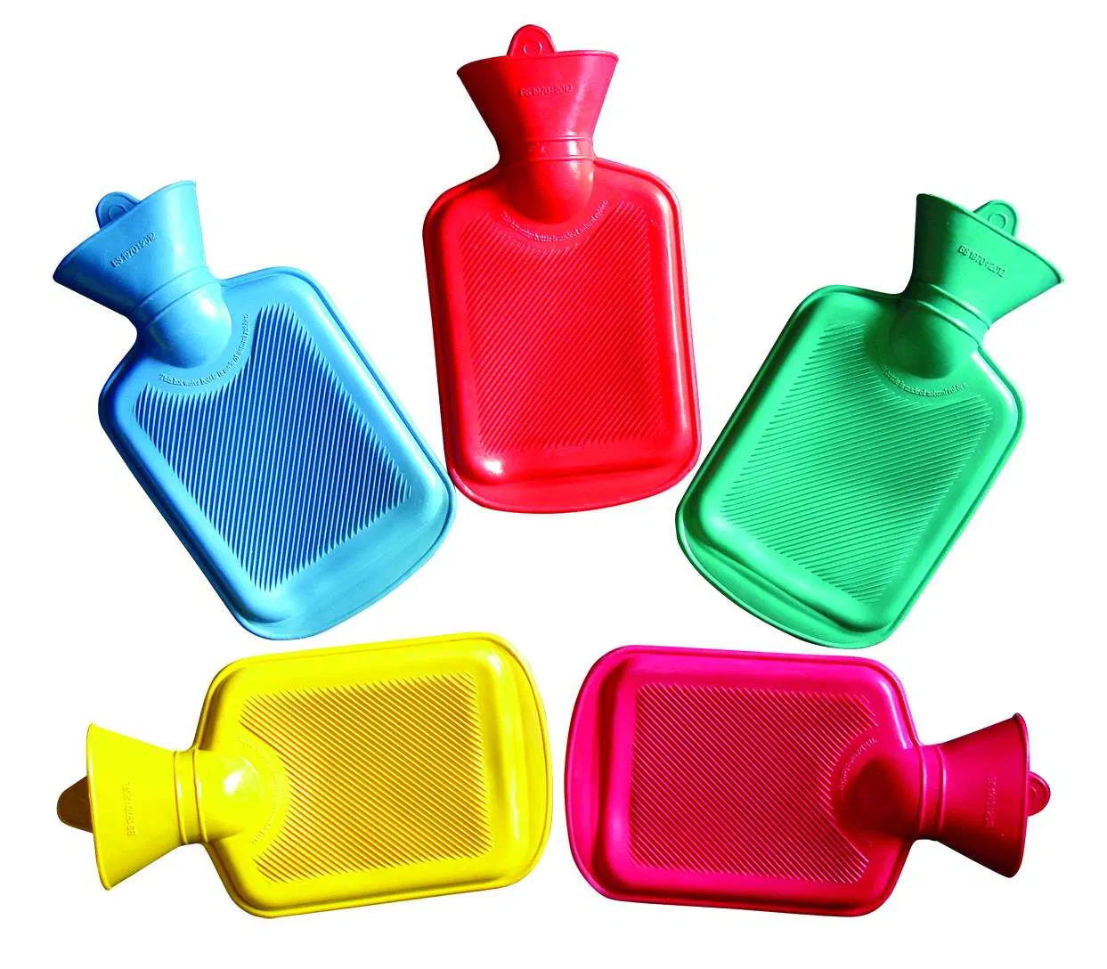 0.5L British Standard Colouful Rubber Hot Water Bottle