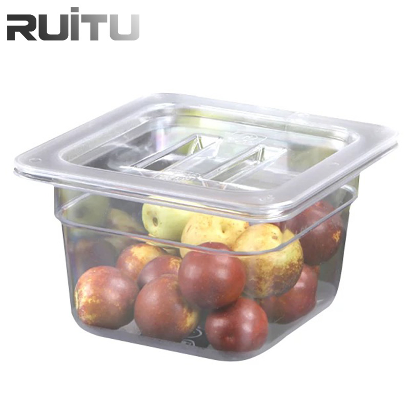 Unbreakable Restaurant Housewares Kitchenware Transparent Food Grade Polycarbonate Clear Storage Food Ice Cream Plastic Gastronorm Containers PC Gn Pan