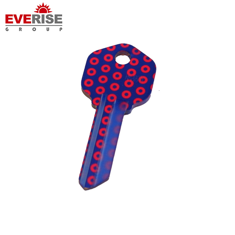 Customized Universal Key Blank Key Uncut Colored Titanium Plated Mixed Set for Residential House Door Keys