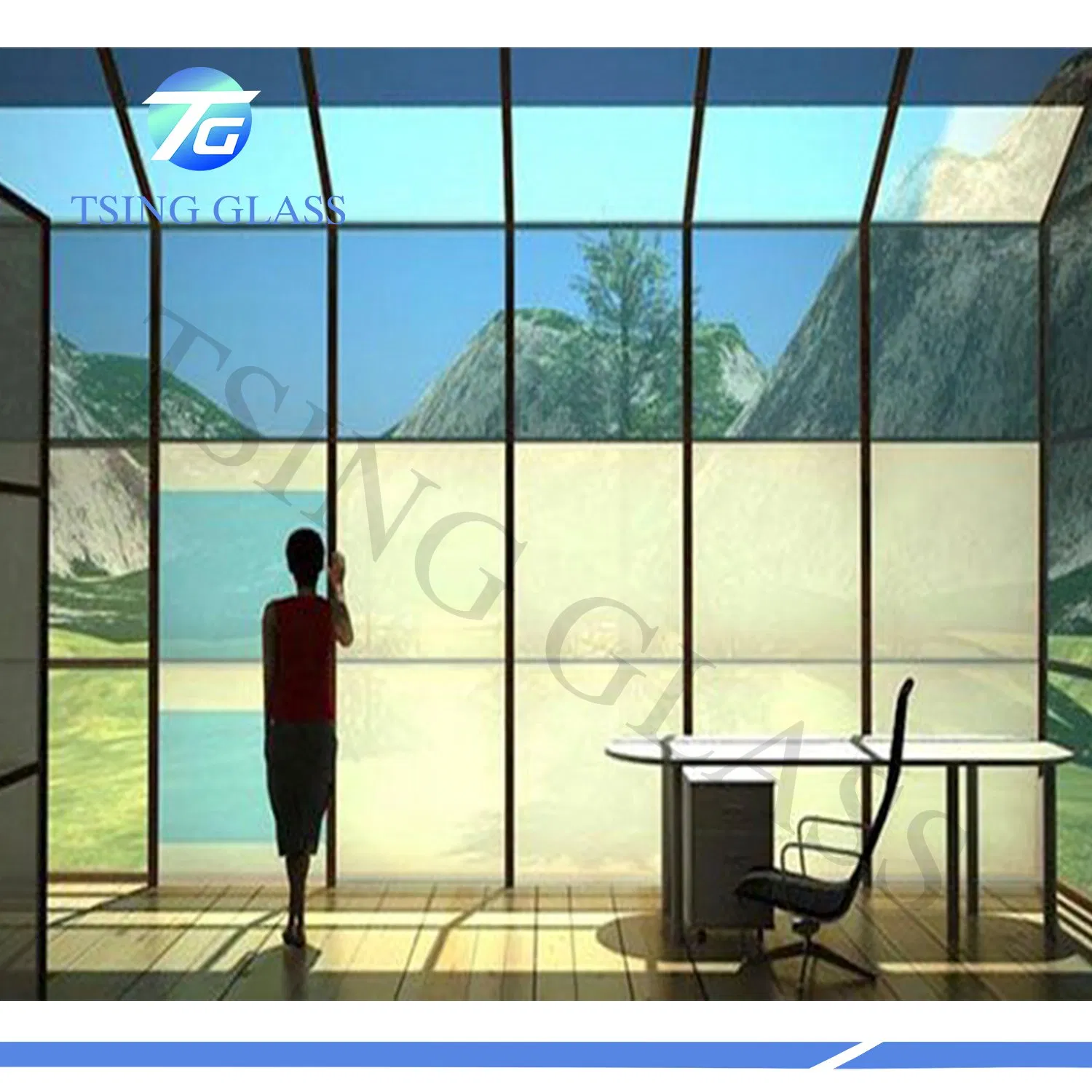 Self Adhesive Smart Glass Film Pdlc Film for Window/Curtain Wall/Meeting Room/Bank
