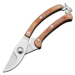 Wholesale Price Garden Pruning Tools Stainless Steel Wooden Handle Garden Pruning Pieces