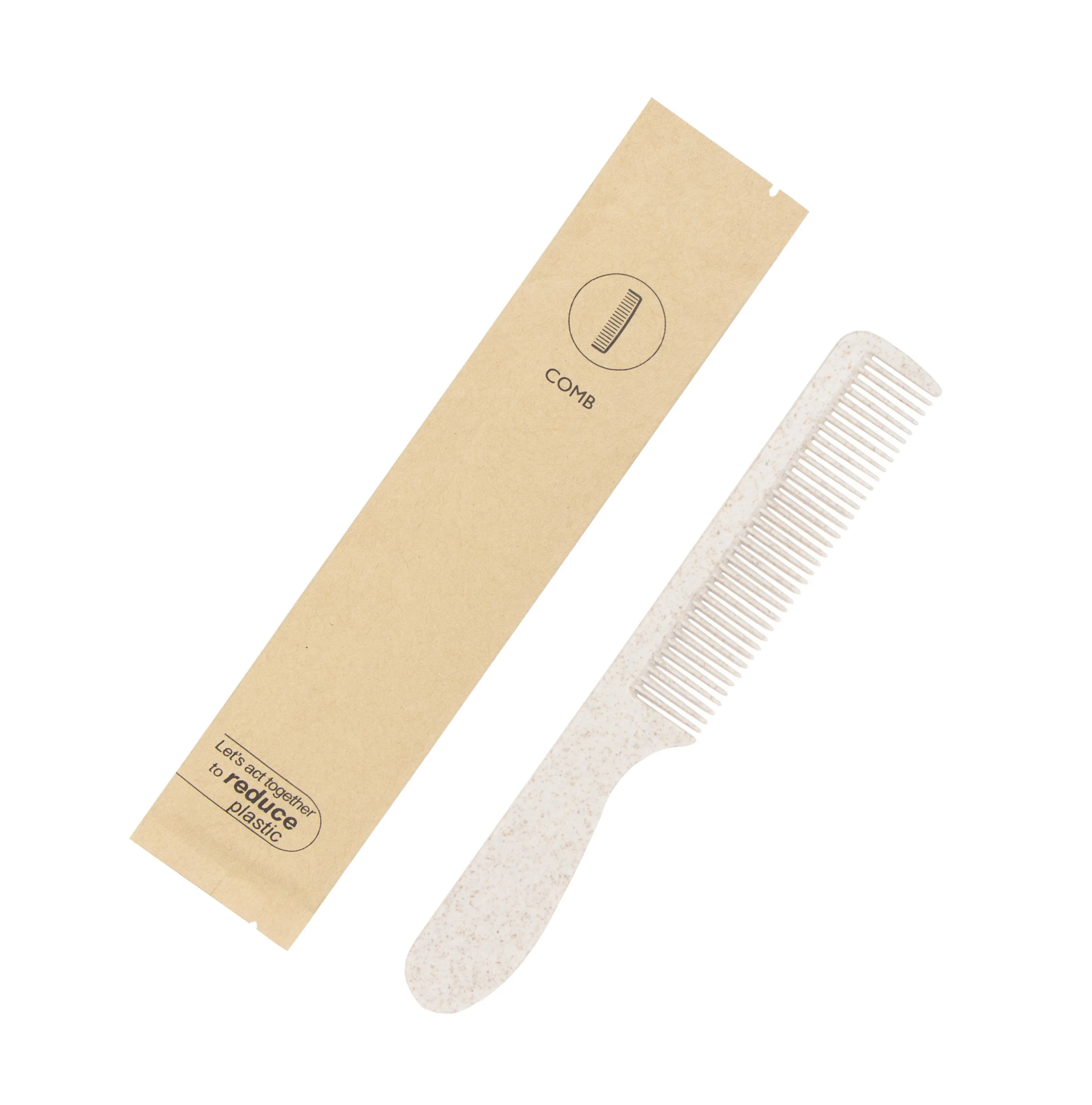 Travel-Ready Wheat Straw Comb for Sustainable Hotel and SPA Use