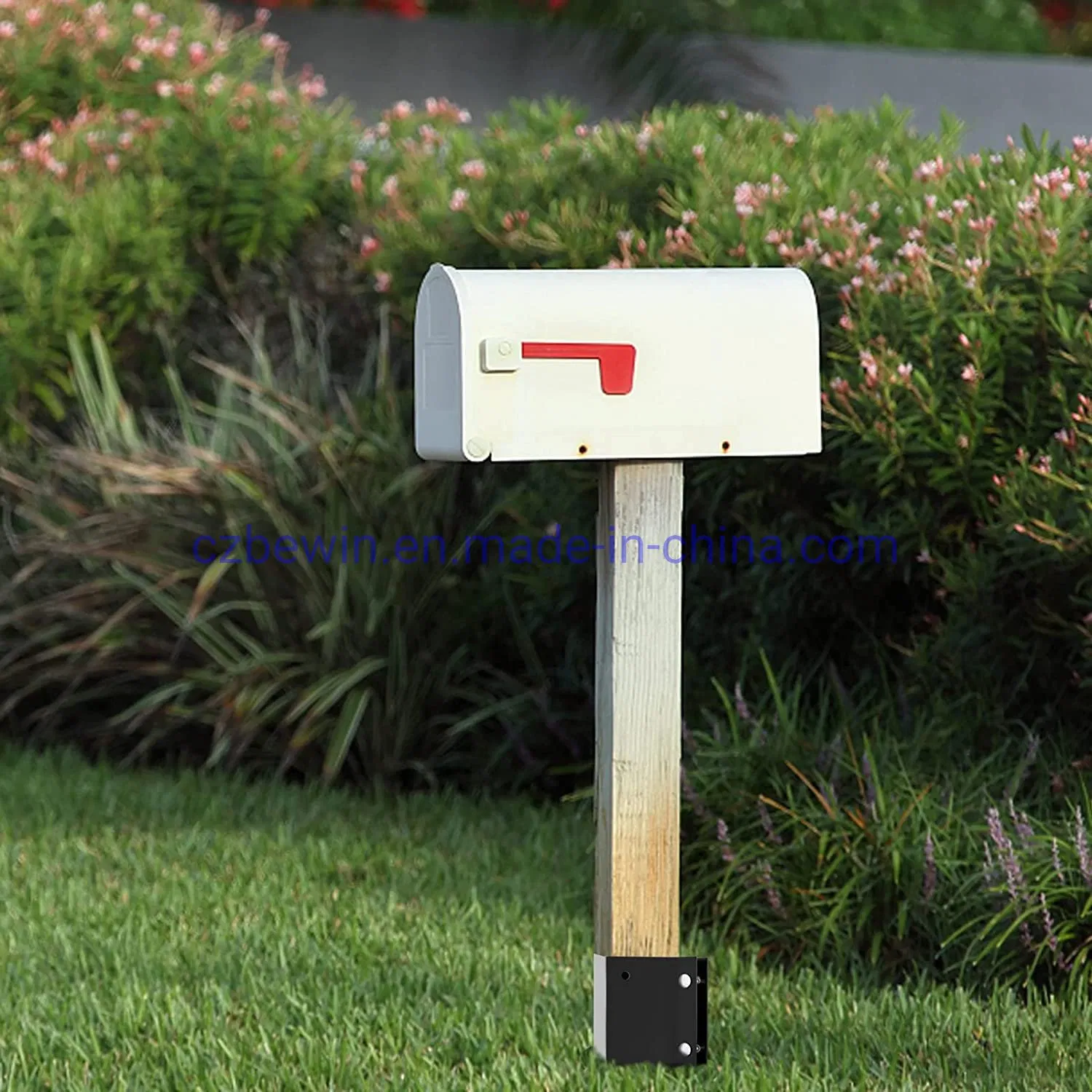 High Quality Durable 4X4 Concrete Bolt Down Pergola Pole Galvanised Powder Coated Black Anchor Metal Wooden Fence Post Base